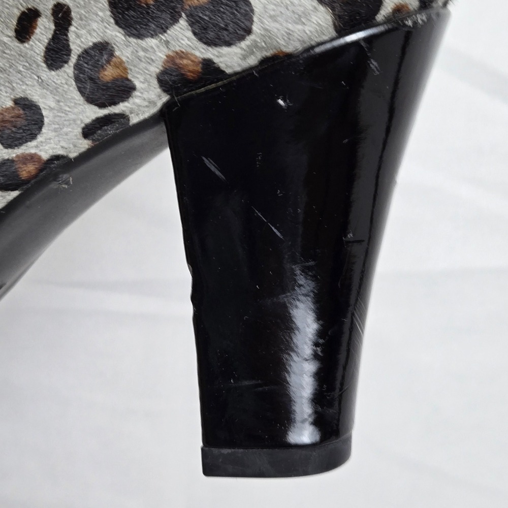 Aerosoles Patrole Car Leopard Print Ankle Booties, Patent Leather Buckle, Size 6 - Picture 15 of 16